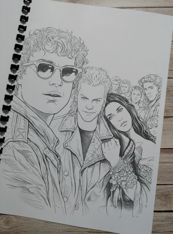 Lost Boys inspired colouring book