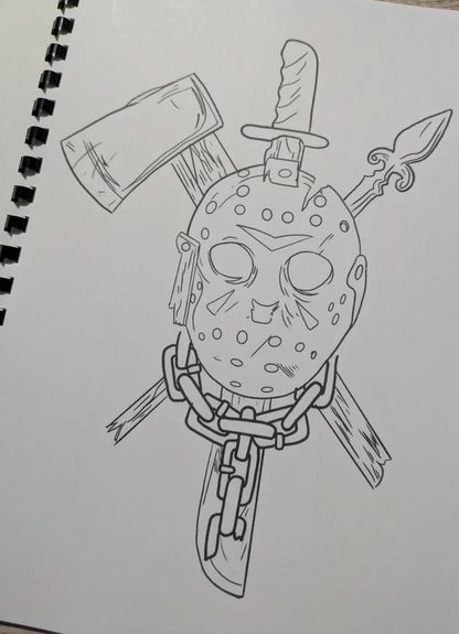 Classic Horror inspired colouring book