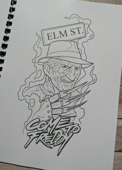 Classic Horror inspired colouring book