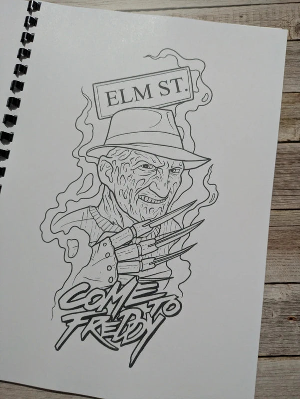 Classic Horror inspired colouring book