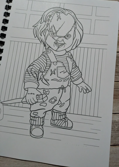 Classic Horror inspired colouring book
