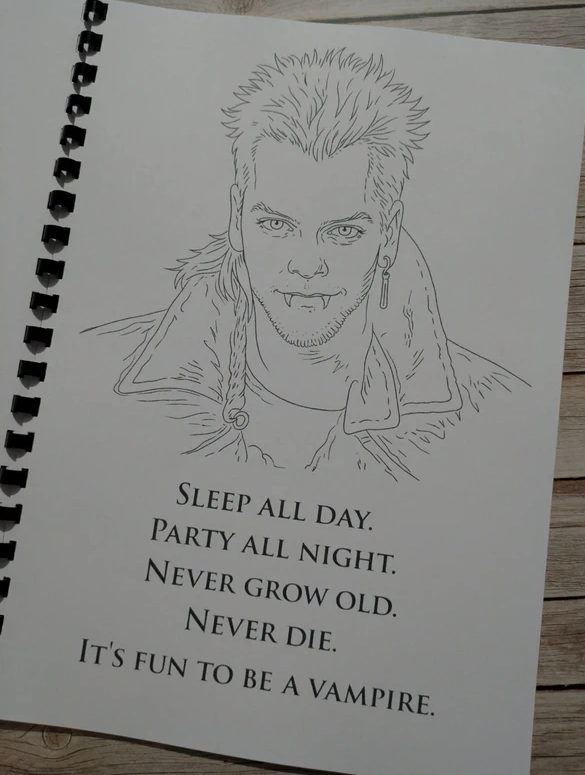 Lost Boys inspired colouring book