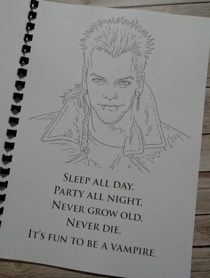 Lost Boys inspired colouring book