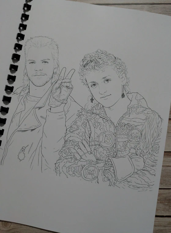 Lost Boys inspired colouring book