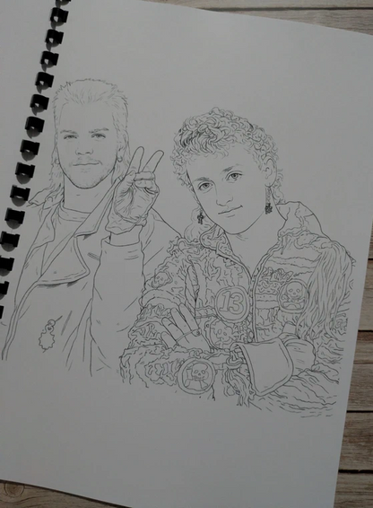 Lost Boys inspired colouring book