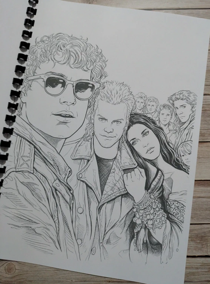 Lost Boys inspired colouring book