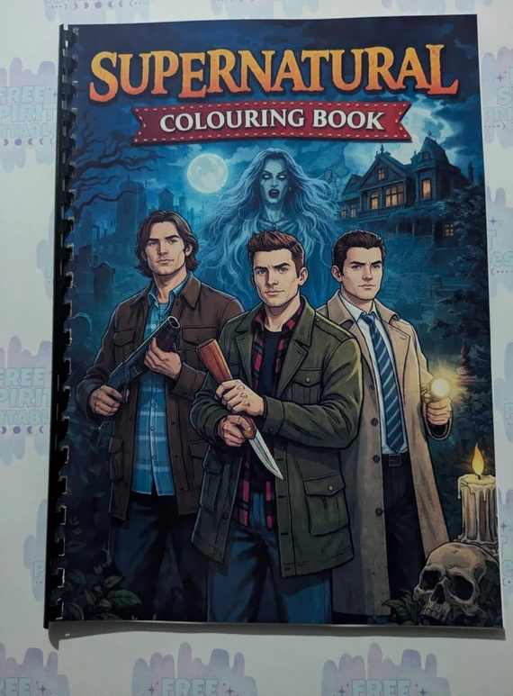 Supernatural inspired colouring book