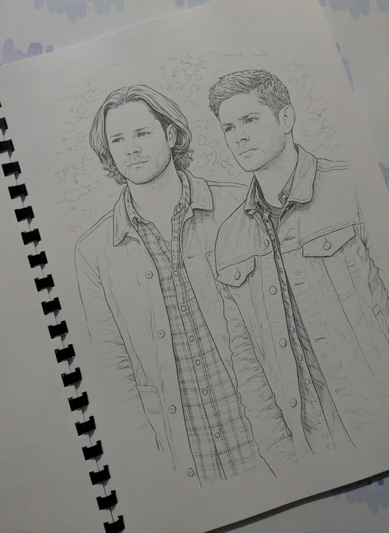 Supernatural inspired colouring book