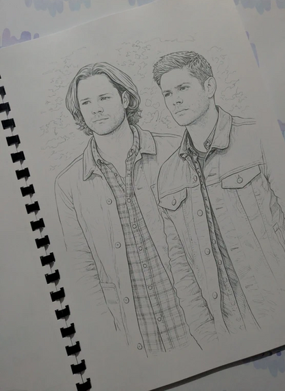 Supernatural inspired colouring book