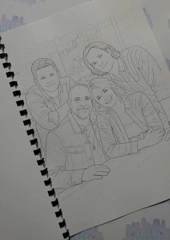 Supernatural inspired colouring book