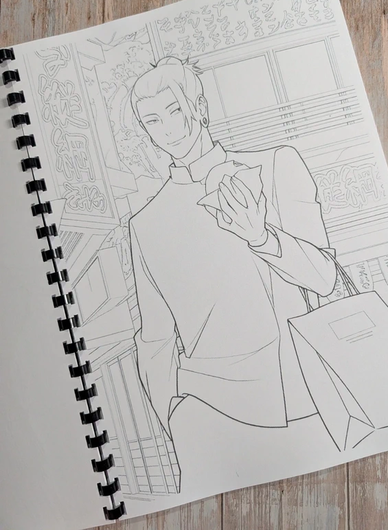 Jujutsu Kaisen inspired colouring book