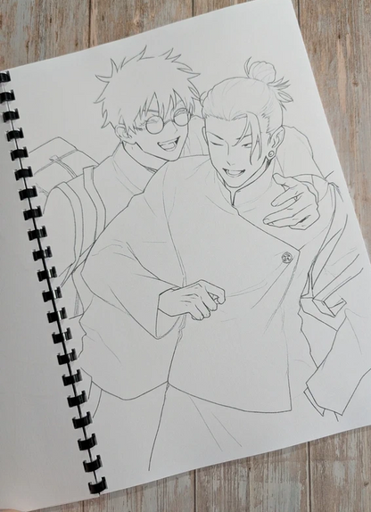 Jujutsu Kaisen inspired colouring book