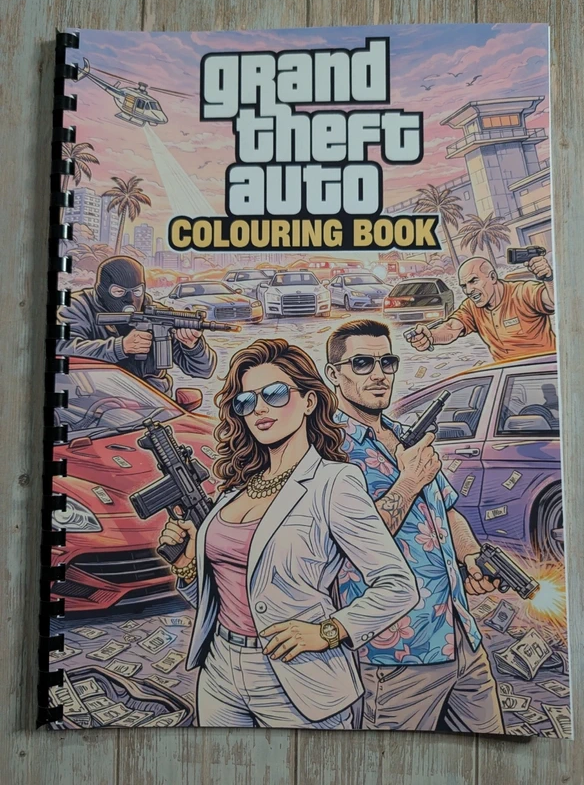GTA inspired colouring book