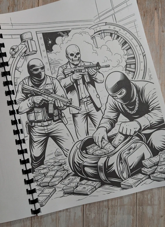 GTA inspired colouring book