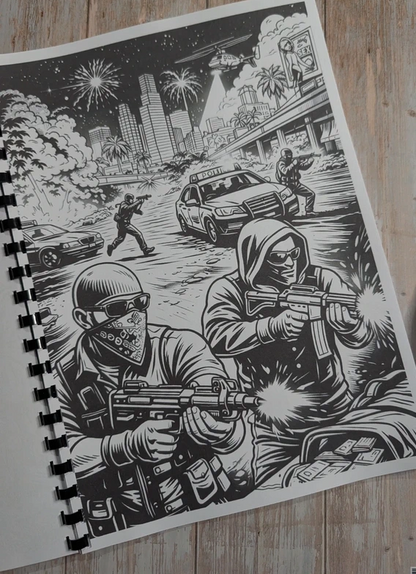GTA inspired colouring book