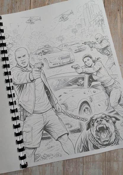 GTA inspired colouring book