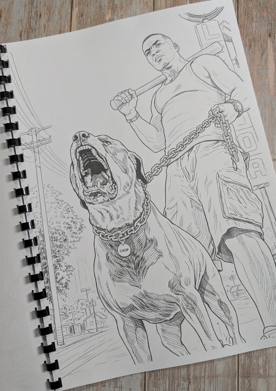 GTA inspired colouring book