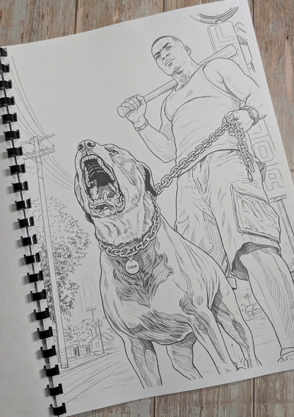 GTA inspired colouring book