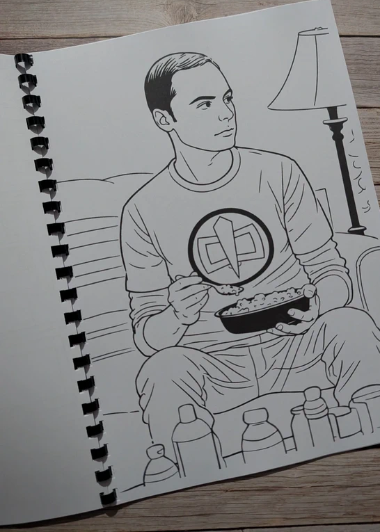 The Big Bang Theory inspired colouring book