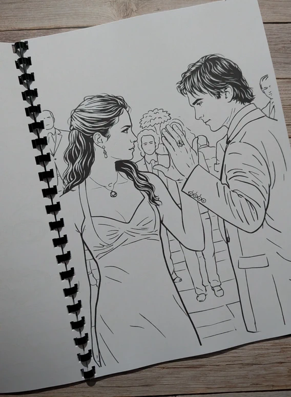 Vampire Diaries inspired colouring book