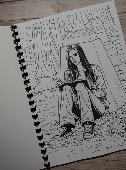 Vampire Diaries inspired colouring book