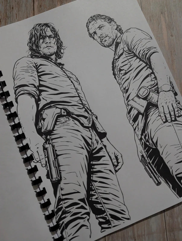 The Walking Dead inspired colouring book