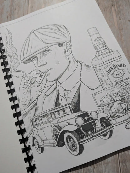 Peaky Blinders inspired colouring book