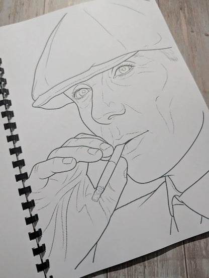 Peaky Blinders inspired colouring book