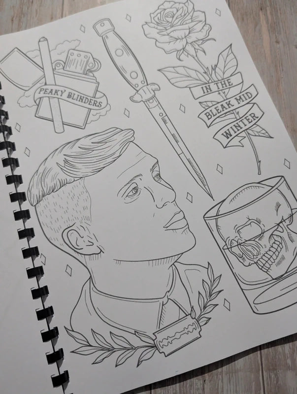 Peaky Blinders inspired colouring book