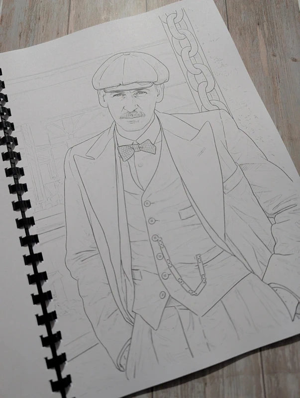 Peaky Blinders inspired colouring book