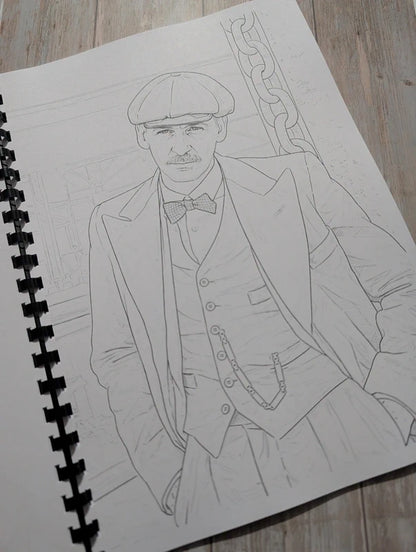 Peaky Blinders inspired colouring book