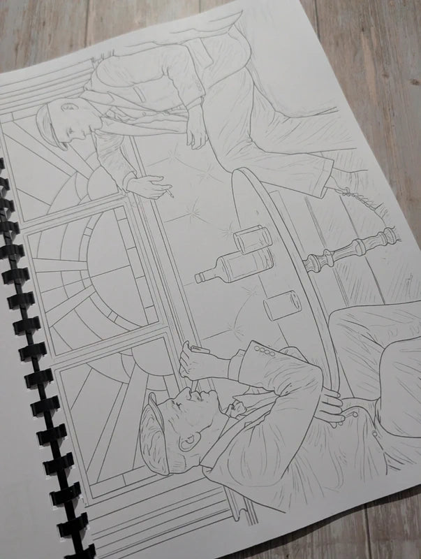 Peaky Blinders inspired colouring book