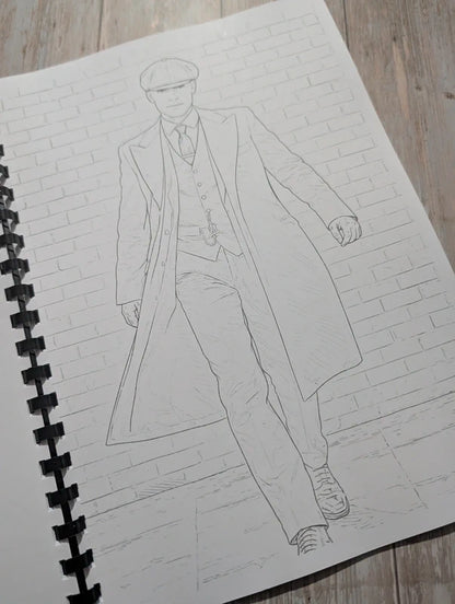Peaky Blinders inspired colouring book