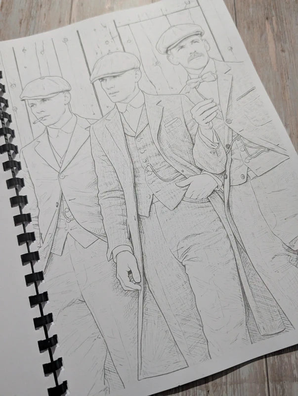 Peaky Blinders inspired colouring book