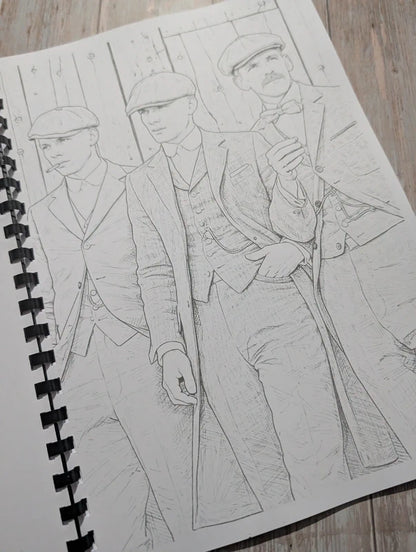 Peaky Blinders inspired colouring book