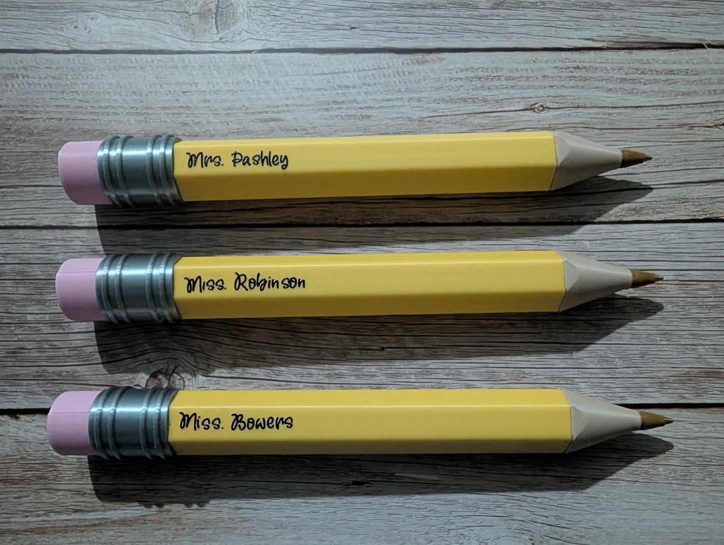 Personalised Pencil Shaped Pen, Teacher Thank You Gift, Novelty Stationery