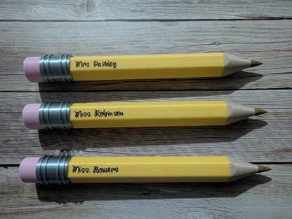 Personalised Pencil Shaped Pen, Teacher Thank You Gift, Novelty Stationery