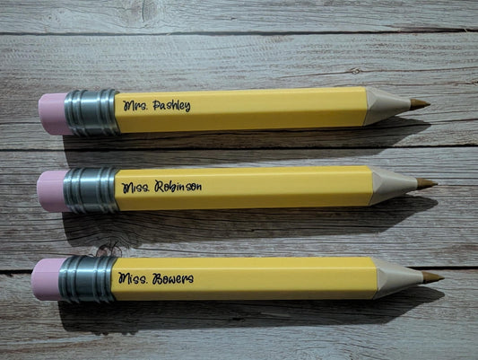 Personalised Pencil Shaped Pen, Teacher Thank You Gift, Novelty Stationery
