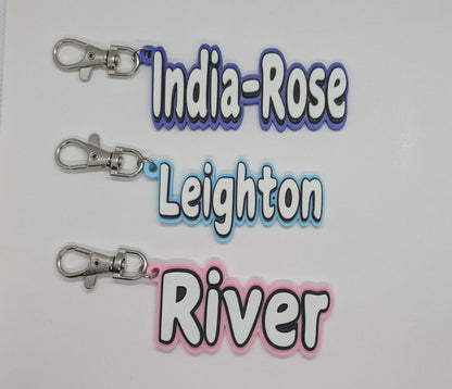 Custom 3D Printed Name Keychain: Personalized Bag Charm