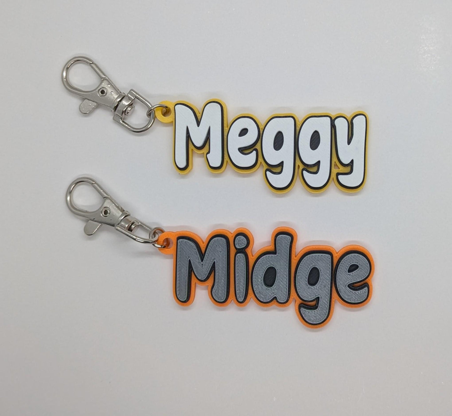 Custom 3D Printed Name Keychain: Personalized Bag Charm