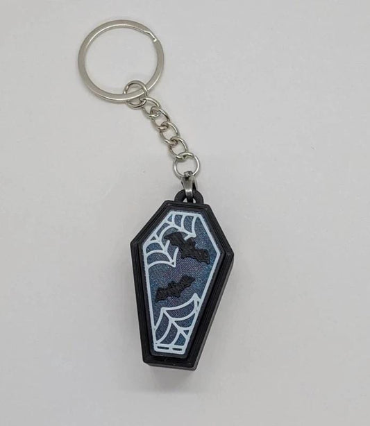 Galaxy Coffin Clicker Fidget Keychain – 3D Printed Stress Toy