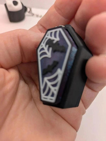 Galaxy Coffin Clicker Fidget Keychain – 3D Printed Stress Toy