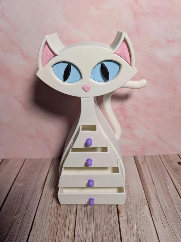 White Cat Mini Drawers – Trinket & Jewellery Storage
