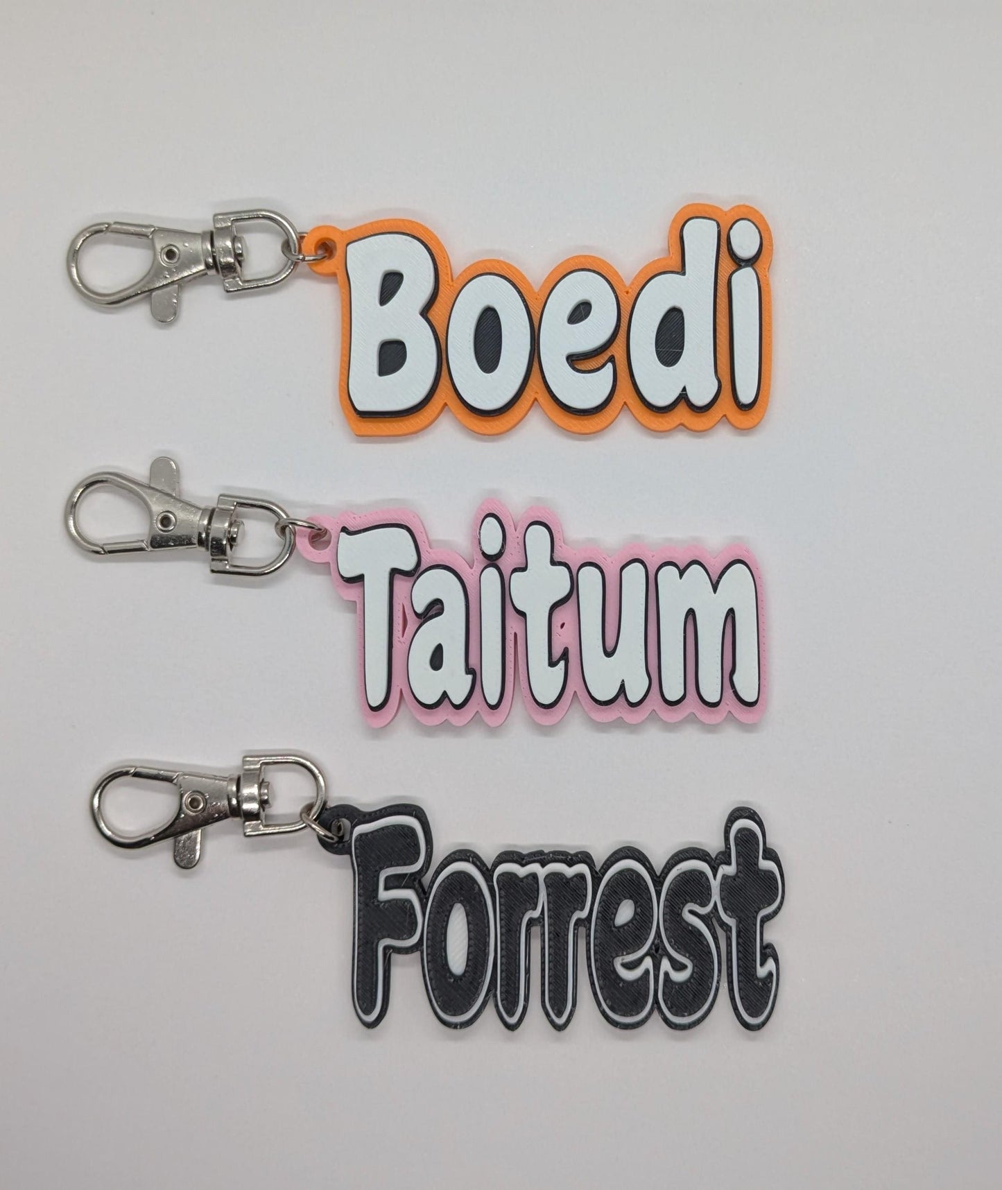 Custom 3D Printed Name Keychain: Personalized Bag Charm