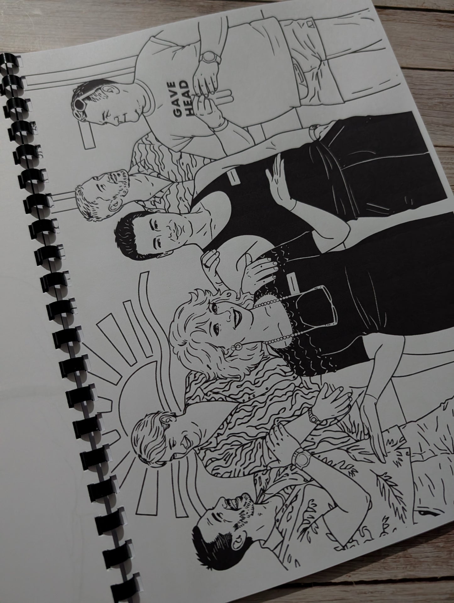 Benidorm inspired colouring book