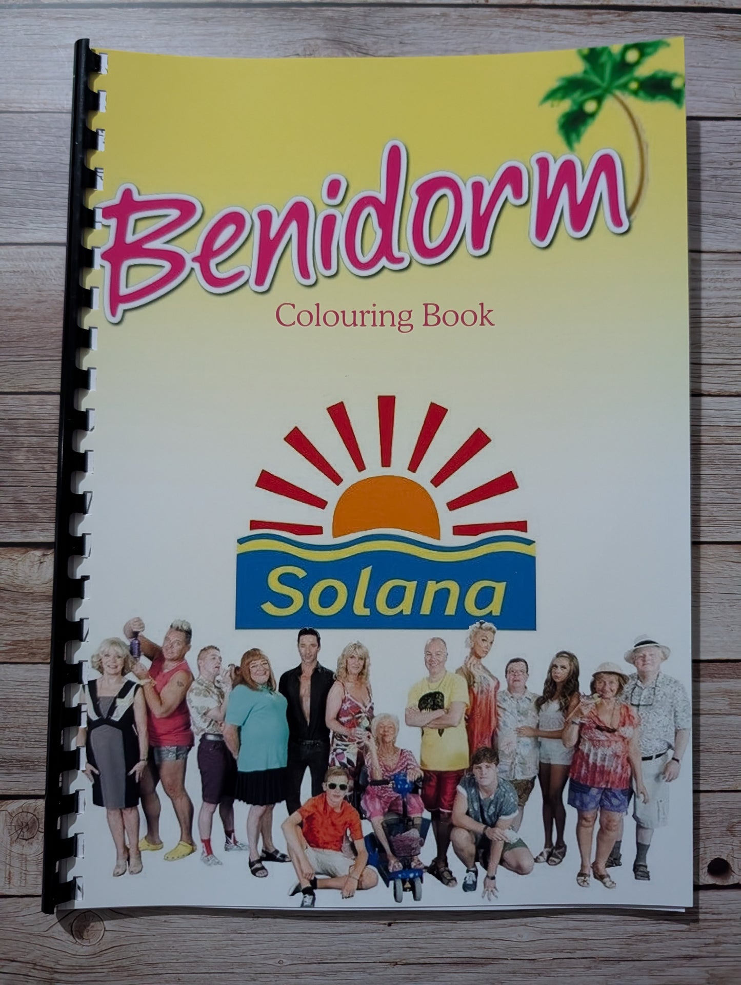 Benidorm inspired colouring book
