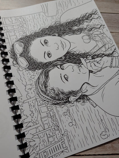 Benidorm inspired colouring book